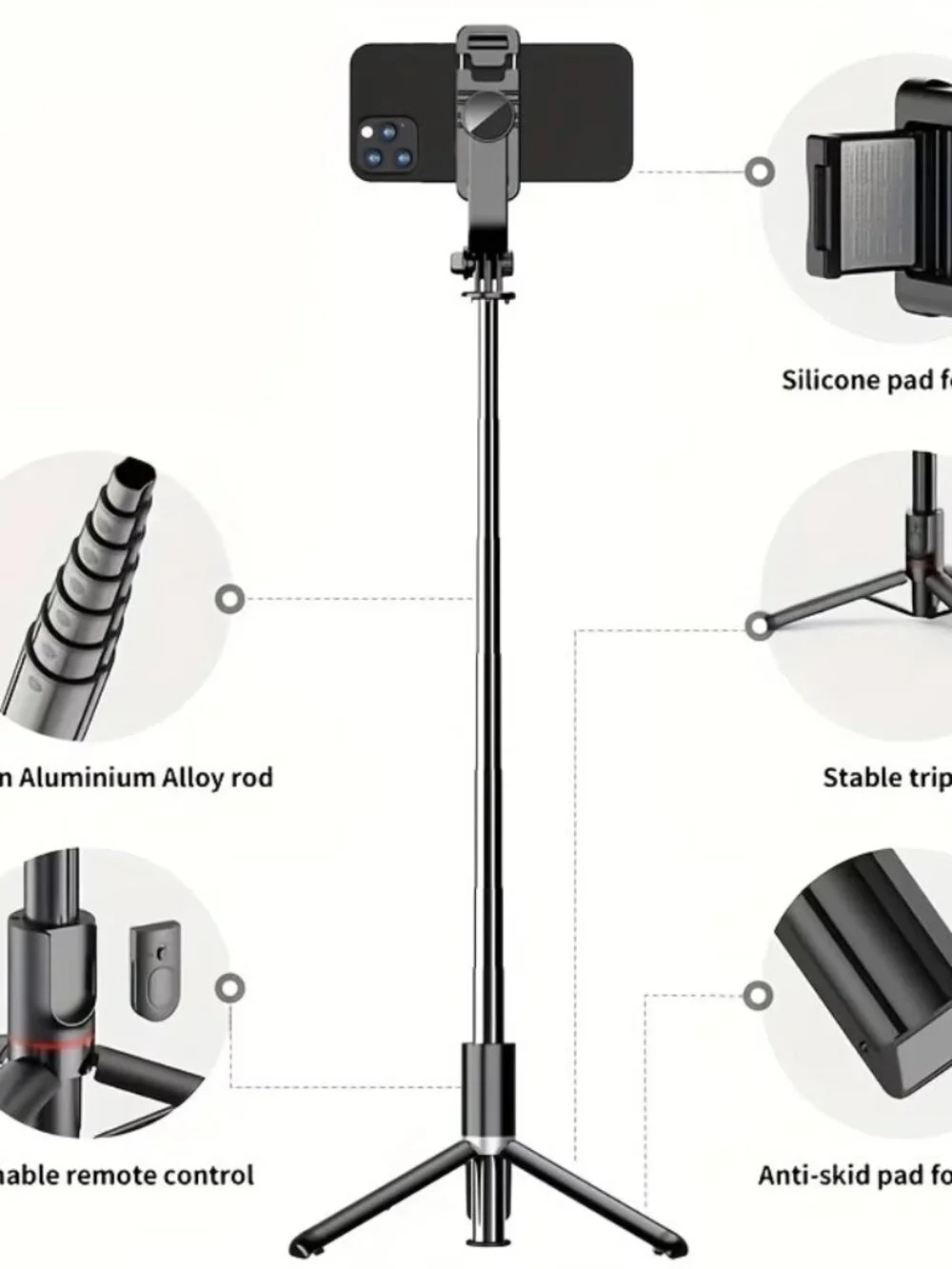 Remote Cobtrol Extendable Phone Selfie Stick